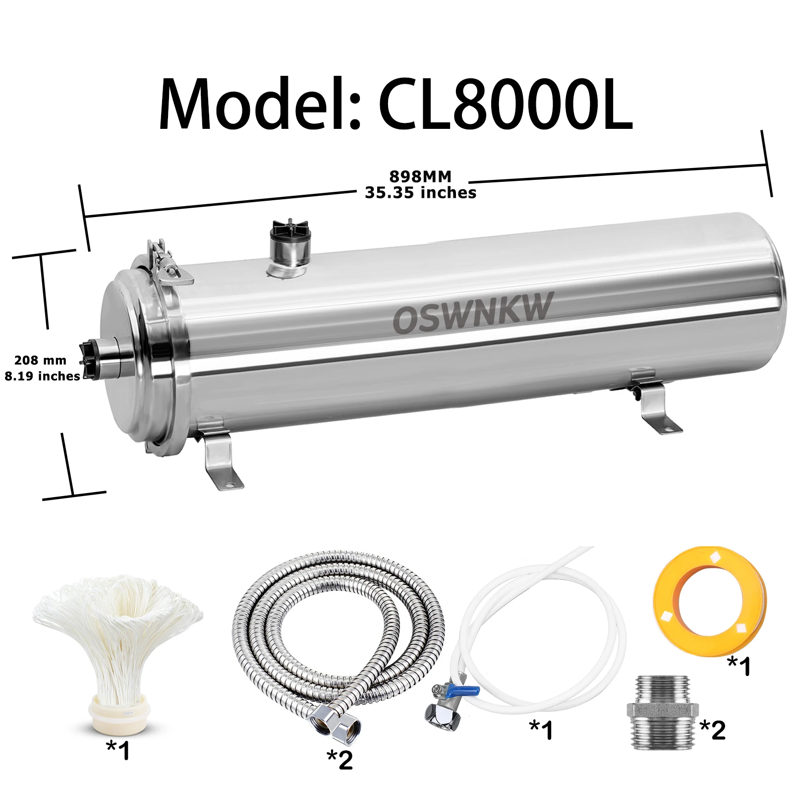 Large Flow PVDF Whole House Ultrafiltration Water Purifier 0.01um Pre-Filter SUS304 Service Life 5 Years