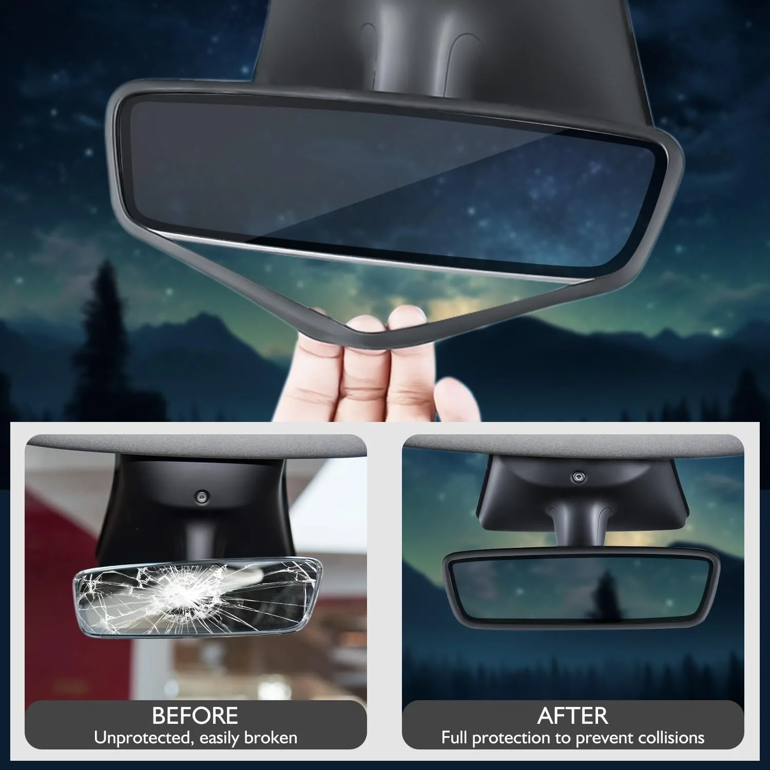 for Tesla Model Y Juniper 2025 Center Console Wireless Charging Pad Mat Screen Rearview Mirror Protector Frame Model 3 Highland
