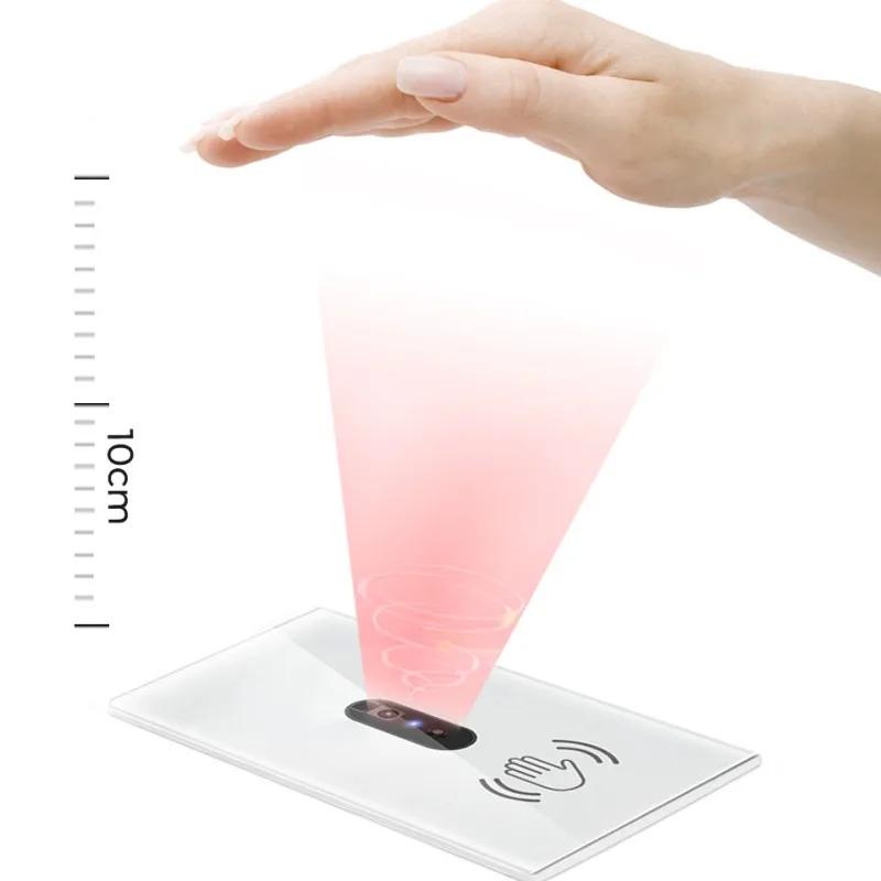 Smart Infrared Wall Light Motion Sensor Switch Glass Screen Panel No Touch Needed Home Infrared Human Body Detection Auto On Off