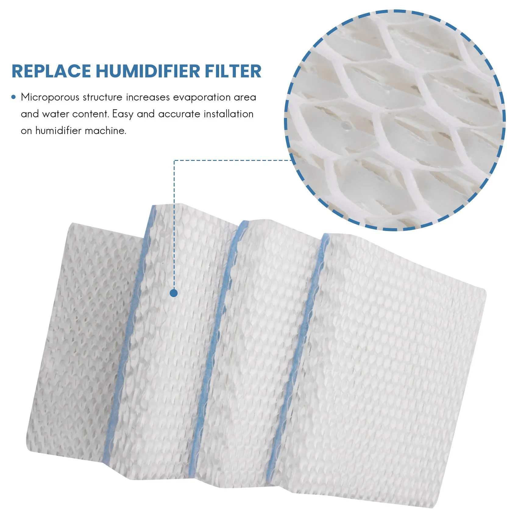 ABJN-4PCS HFT600 Filtro traspirante di ricambio T per umidificatore a torre di riempimento superiore Honeywell HEV615 e HEV620, confrontare con la parte HFT600T