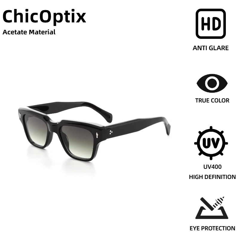 

Женские солнцезащитные очки ChicOptix в стиле ретро, высококачественные мужские солнцезащитные очки из ацетатного волокна в стиле ретро, нейлоновые линзы UV400, Oculos De Sol