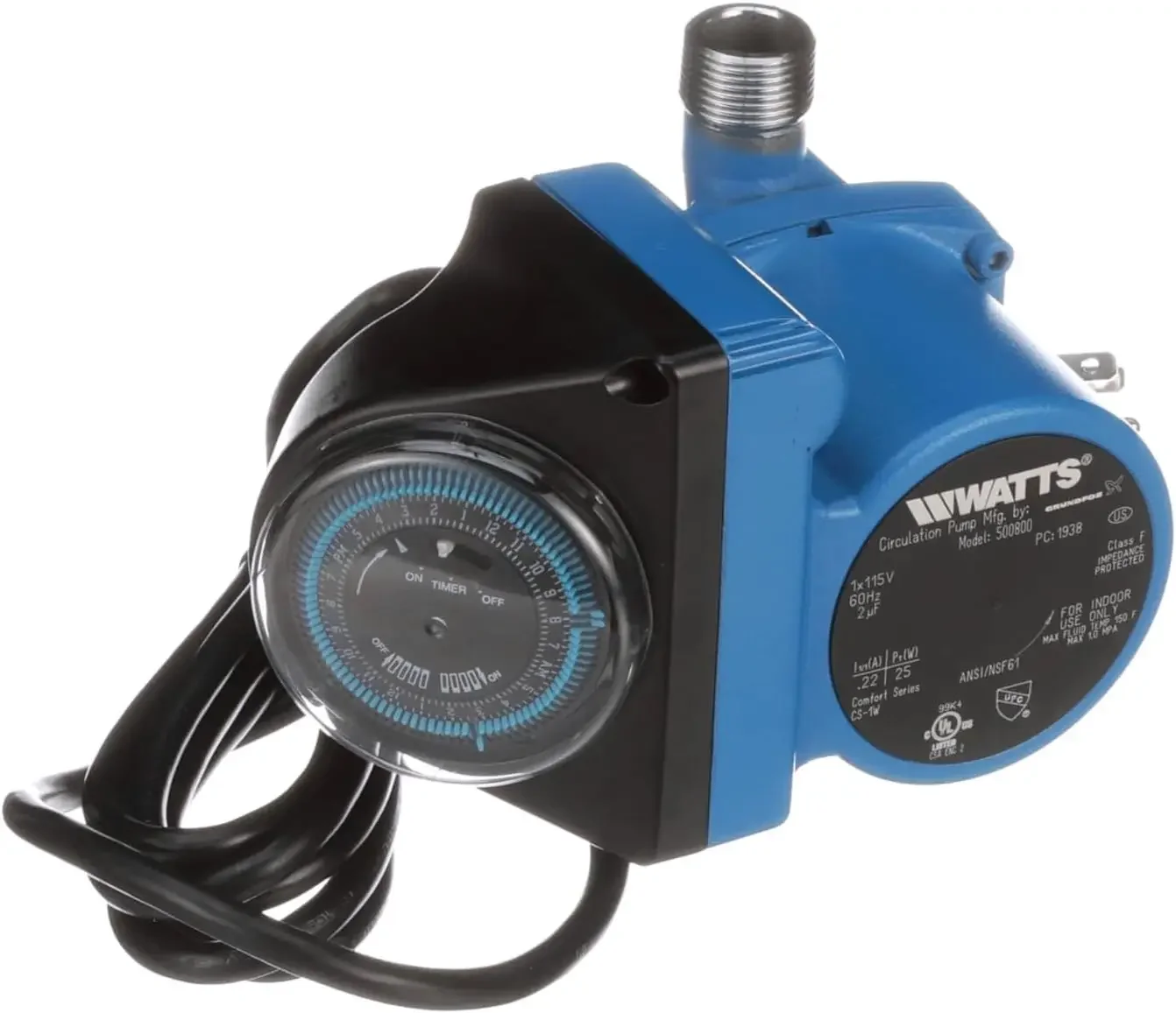 Watts Premier Extremely Quiet Instant Hot Water Recirculating Pump System With Built-In Timer For Tank