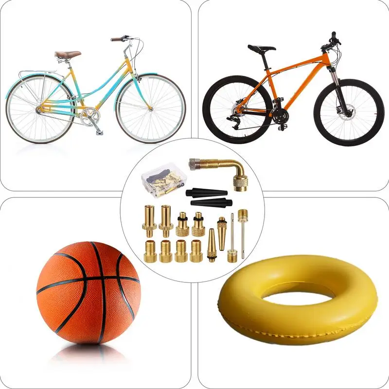 Bike Tire Valve Adapter Converter Road Bike Cycle Bicycle Pump Tube Ball Pump Needle Inflation Devices Cycle Bicycle Punp Tube