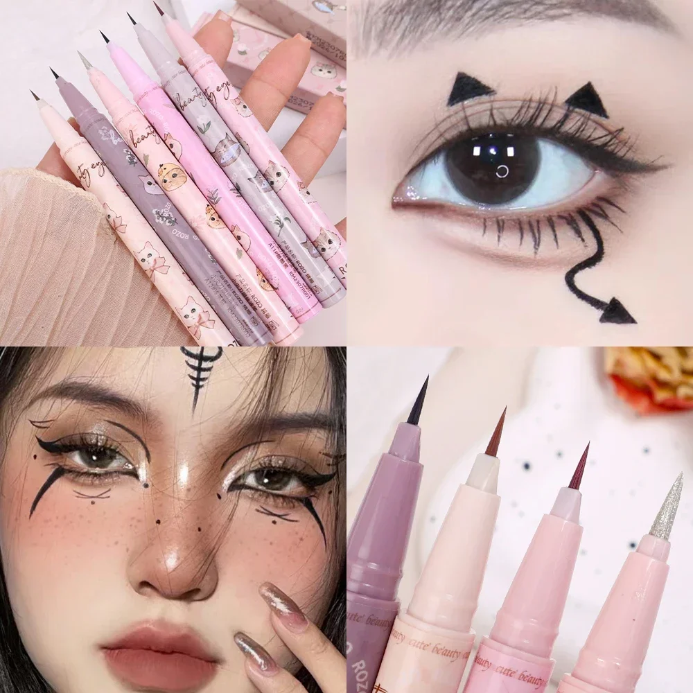 Diamentowy brokatowy eyeliner w płynie cień do powiek ołówek wodoodporny trwały gładki, nie kwitnący eyeliner oczy uroda Party narzędzia do makijażu