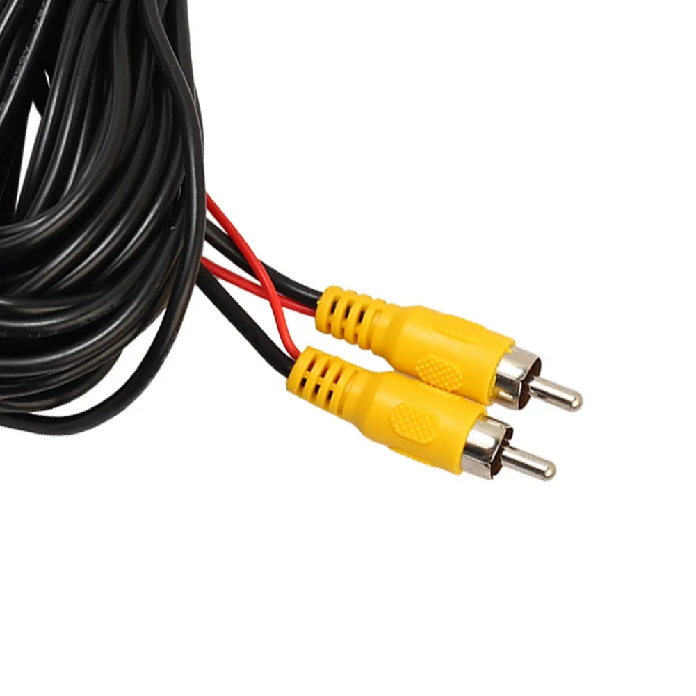 5/1PCS RCA Car Audio Cable Weatherproof RCA Male To Male Camera View Rear Video Cable with Detection Wire Auto Accessories