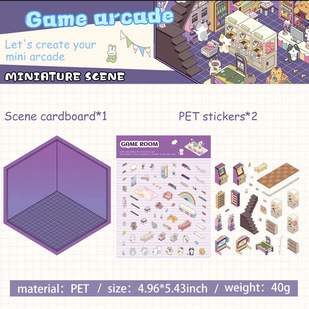 Plus Size tow-story Cabin Scene DIY Sticker Highly Playable Sticker Stacking Pasting Festival Birthday Gift for