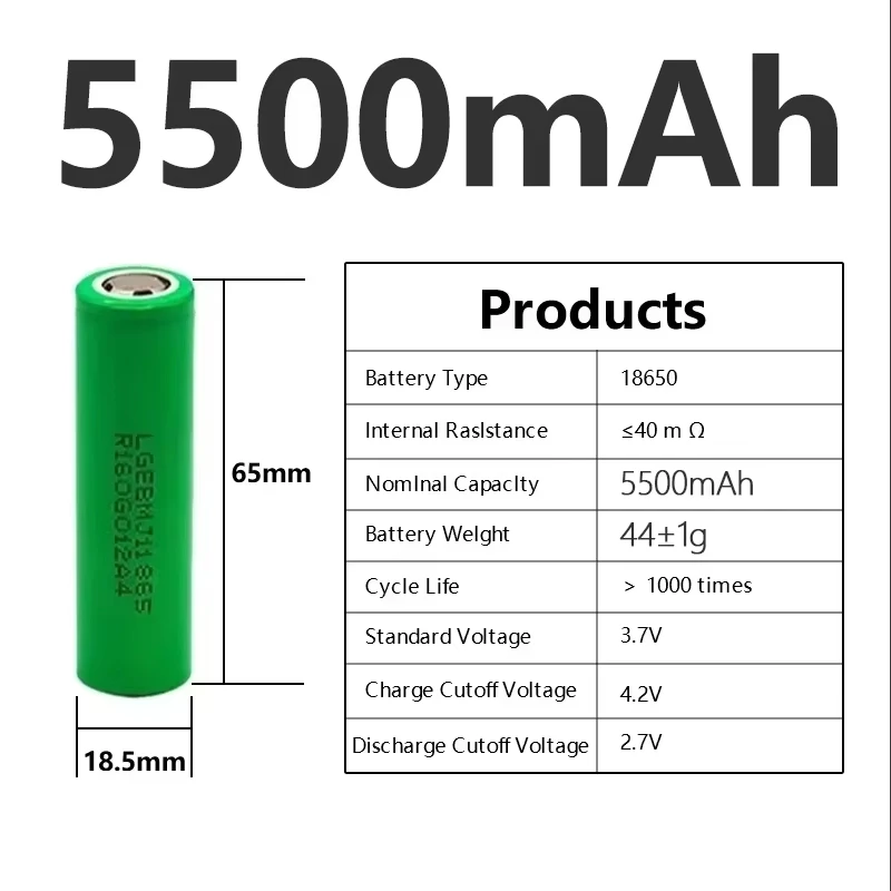 2024New 100% Original Bestselling 18650 5500Mah 25A Discharge INR18650 35E 1-100PCS 3.7V Li-Ion Oplaadbare Battery