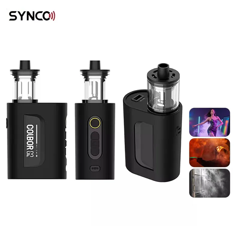 SYNCO COLBOR CF3 Fog Machine With Remote Control Dry Burn Prevention Smoke Fogger for Video Film Stage Performance Atmosphere