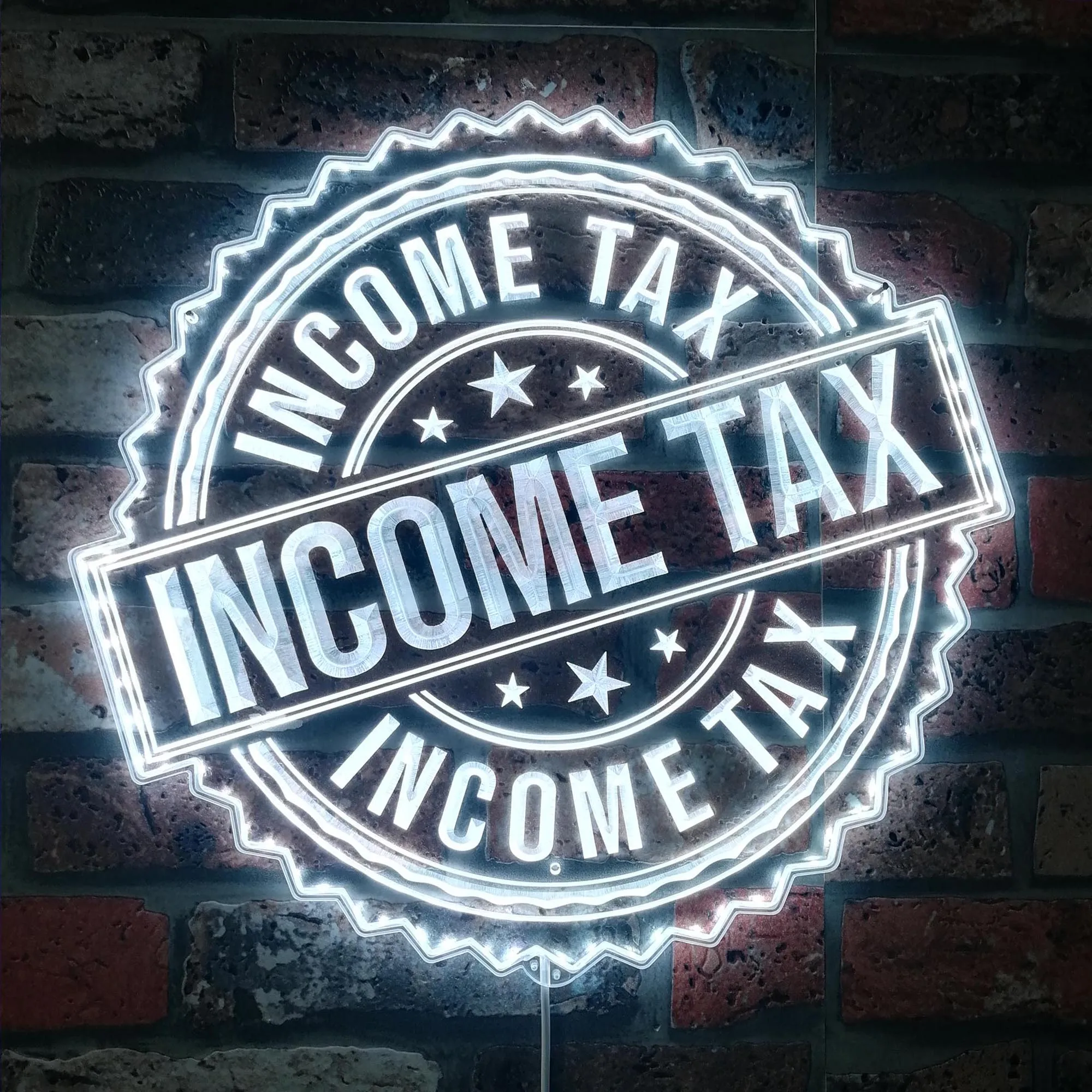 Income Tax Accounting Glam Led Neon Sign st06-fnd-i0088-c