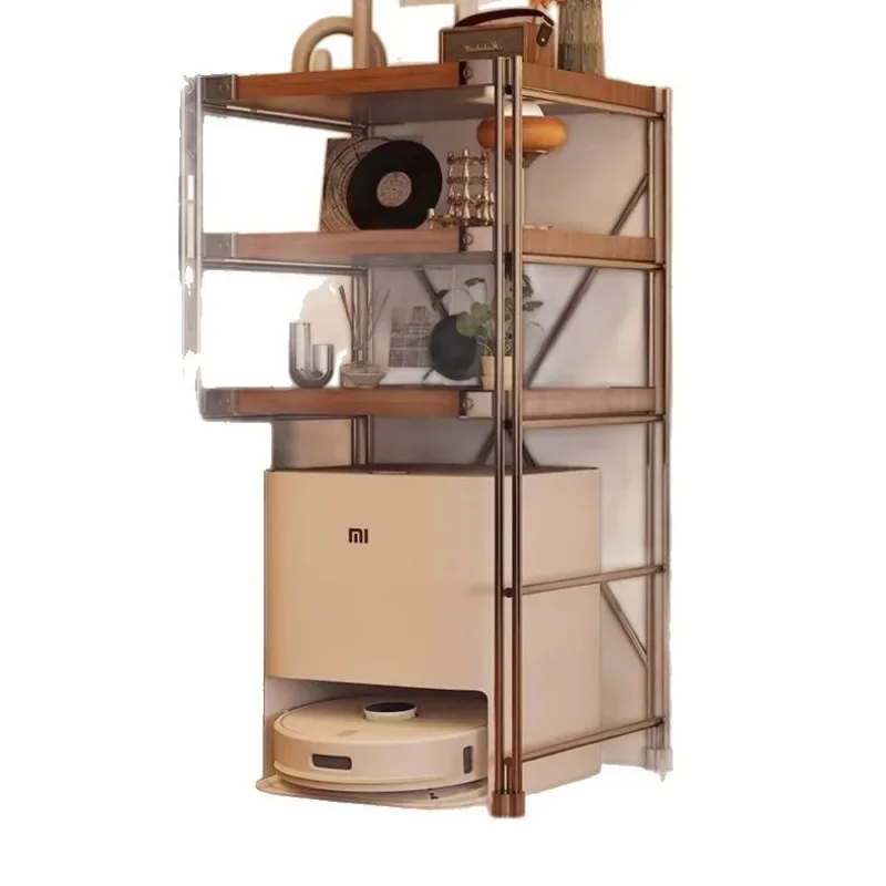 

Japanese-style shelves Steel and wood shelves Multi-layer floor-to-ceiling living room Balcony Kitchen storage shelves Home