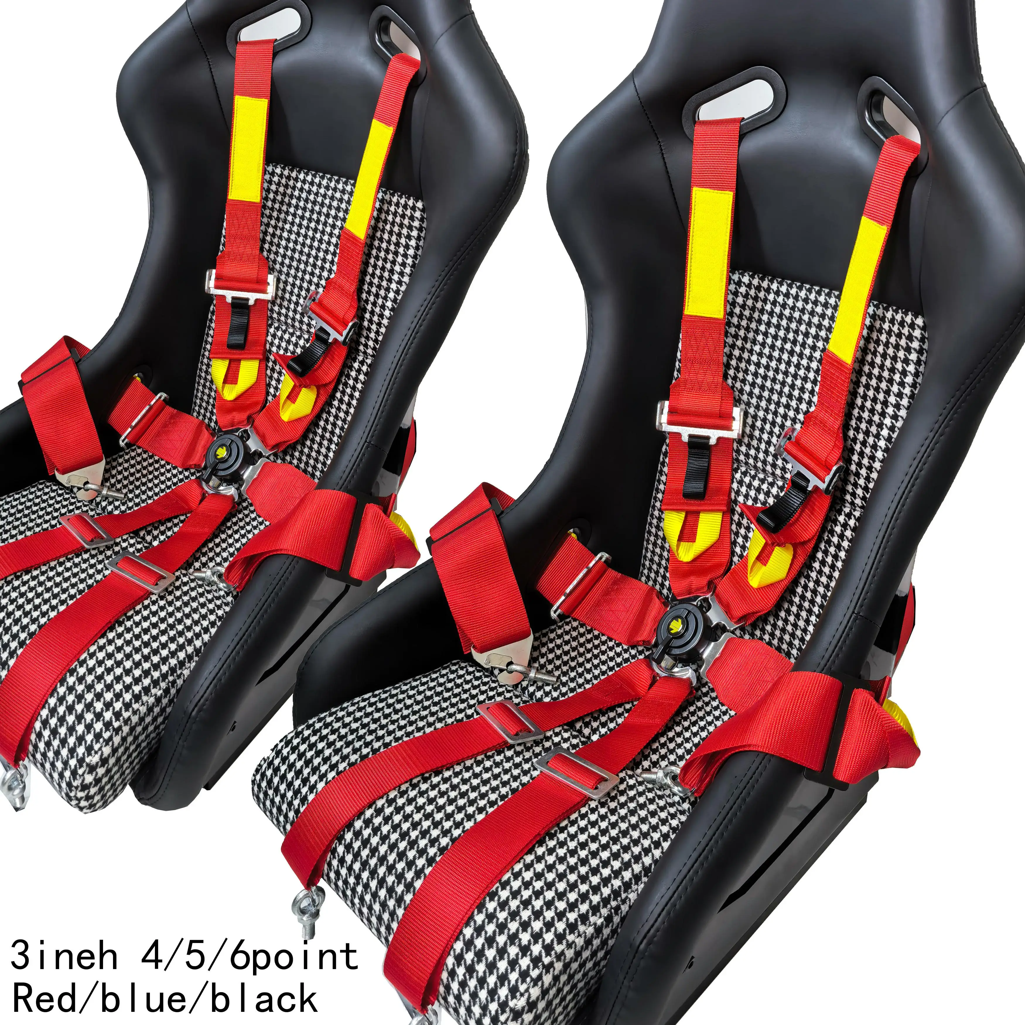 Universal 4/5/6 Point Racing Seat Belt 3 Inch Nylon Harness Adjustable Quick Release For Race Bucket Seat