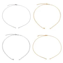 1pc Multicolor 304 Stainless Steel Link Cable Chain Semi-finished Necklace Lobster Claw Clasp For DIY Jewelry Making 44.5cm long