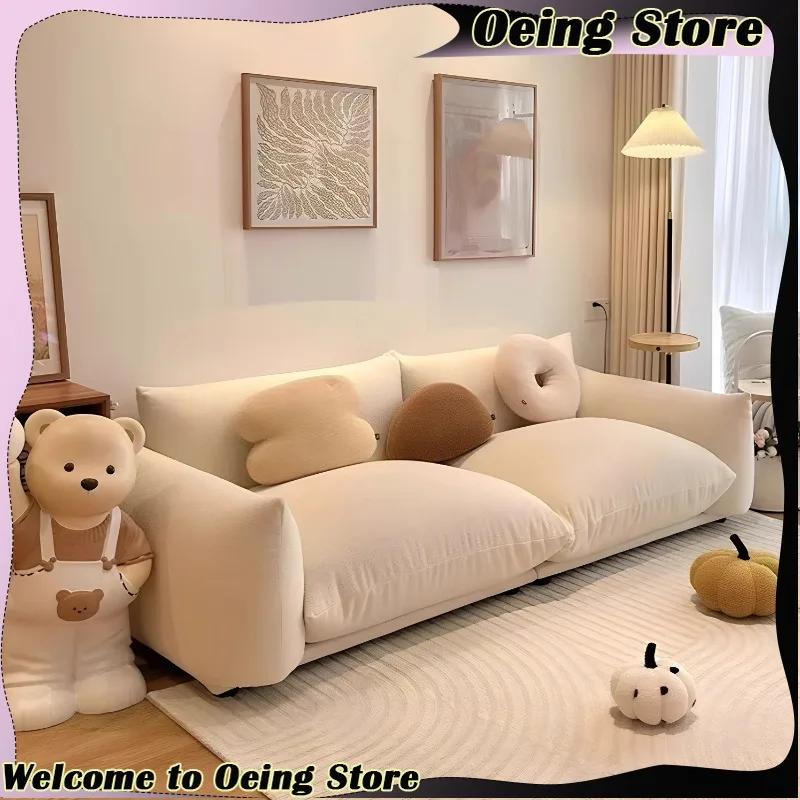 

Double Modern Living Room Sofa Lazy Luxury Nordic Minimalist Sofas Designer Floor Meuble De Salon Home Furniture Accessories
