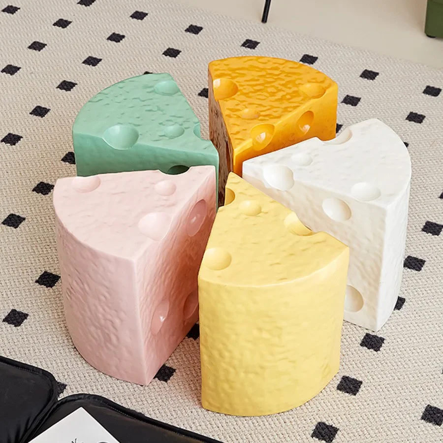 Multi-color Nordic Cheese Stool Coffee Table for Living Room Restaurant Dining Chair Sofa Footrest Modern Home Decor Ottoman