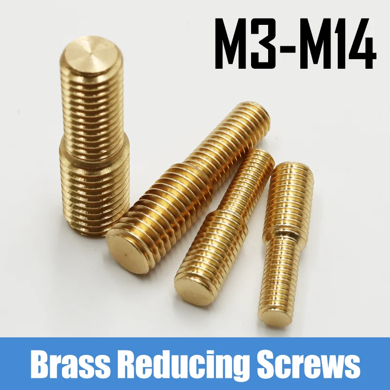 

M3 M4 M5 M6 M8 M10 M12 Conversion Screw Brass Metric Thread Double-end Converter Reducing Bolt Non-Magnetic for Camera Adapter