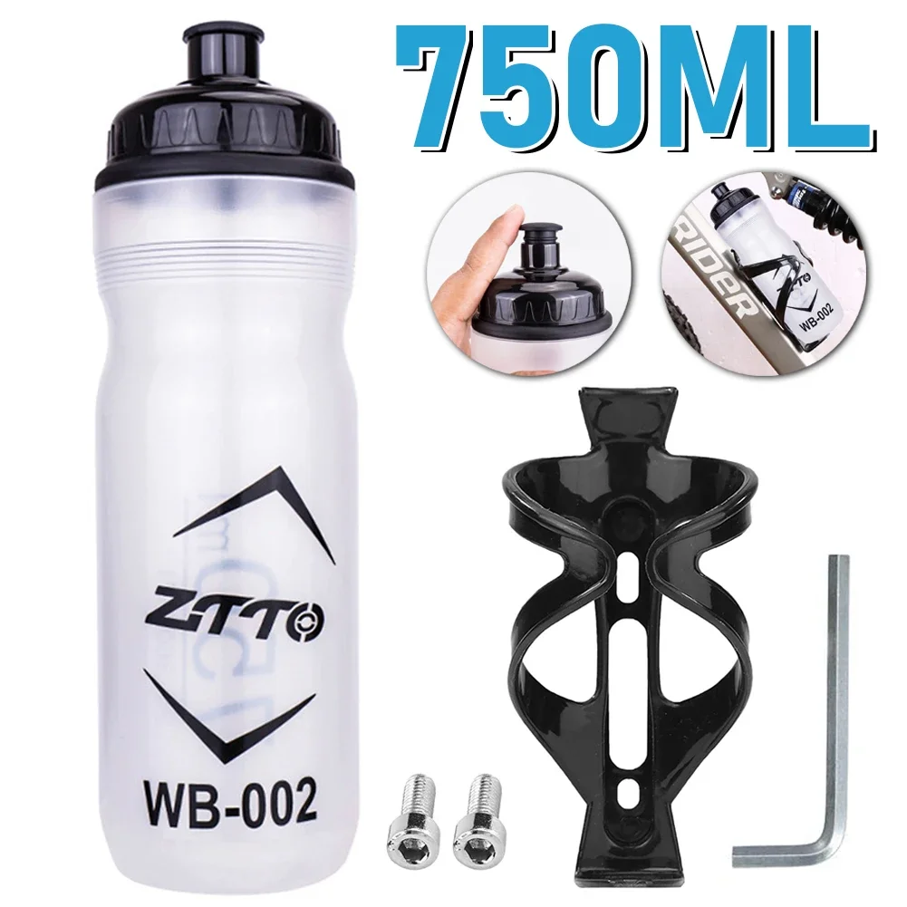 

750ML Bicycle Water Bottle Mountain Road Bike Water Bottle Holder Outdoor Cycling Kettle Portable Bicycle Kettle Water Cup