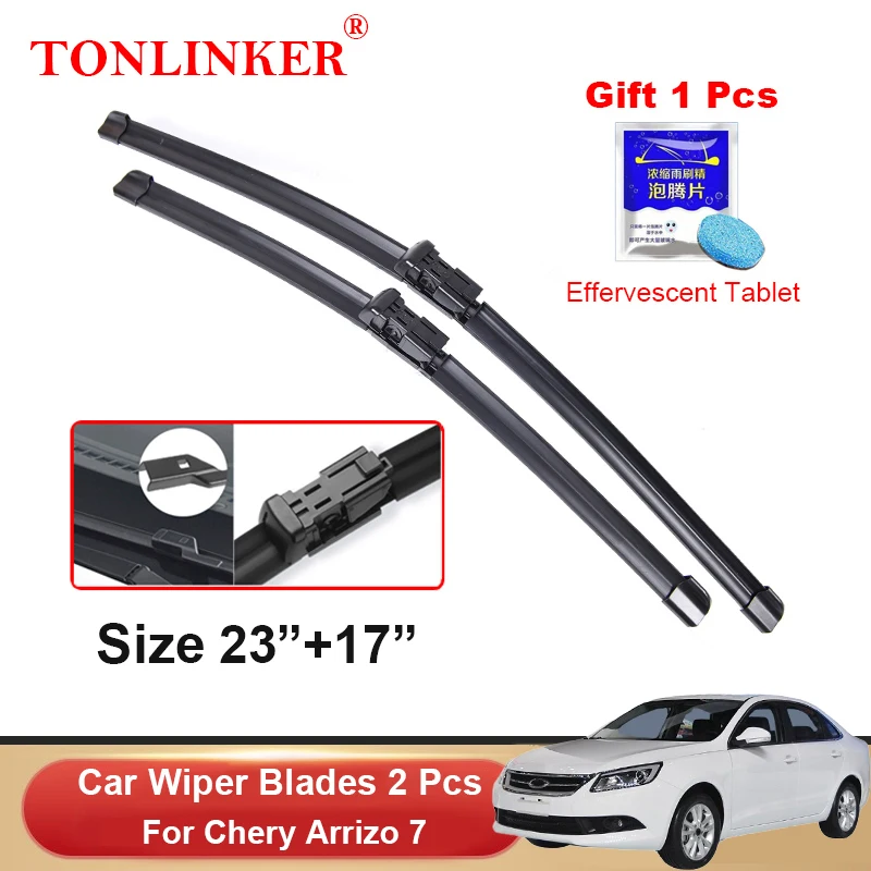 

TONLINKER Wiper Blades For Chery Arrizo 7 2014 2015 2016 1.6L Car Accessories Front Windscreen Wiper Blade Brushes Cutter Goods