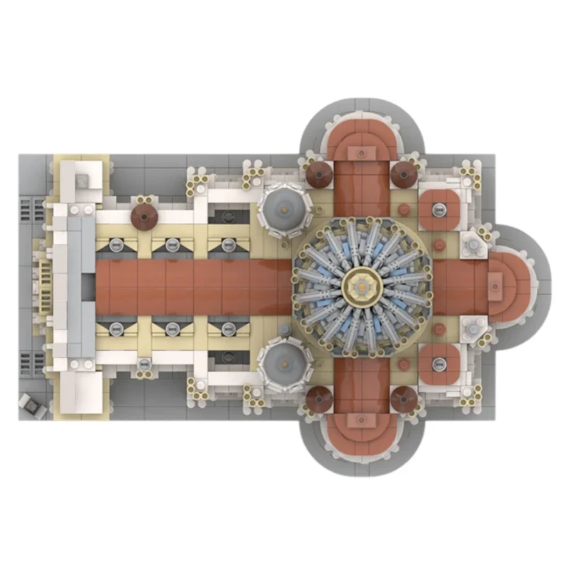 MOC arquitectura Iglesia Castillo de la Basílica de San Pedro juego de bloques de construcción colección de casa de catedral juguetes DIY regalos para niños