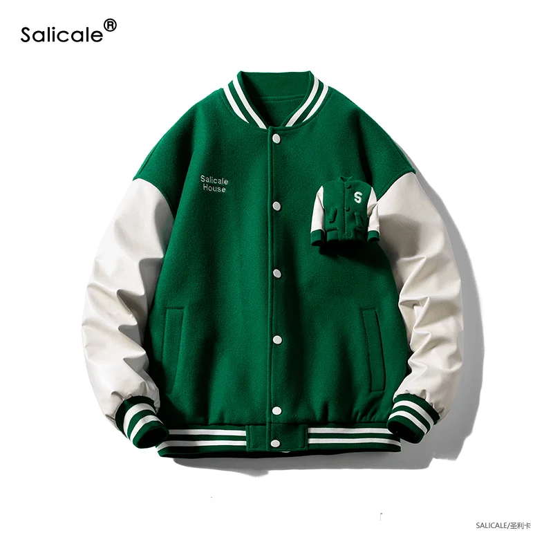 

American Jacket Men's Loose and Versatile High Street Trendy Baseball Jacket