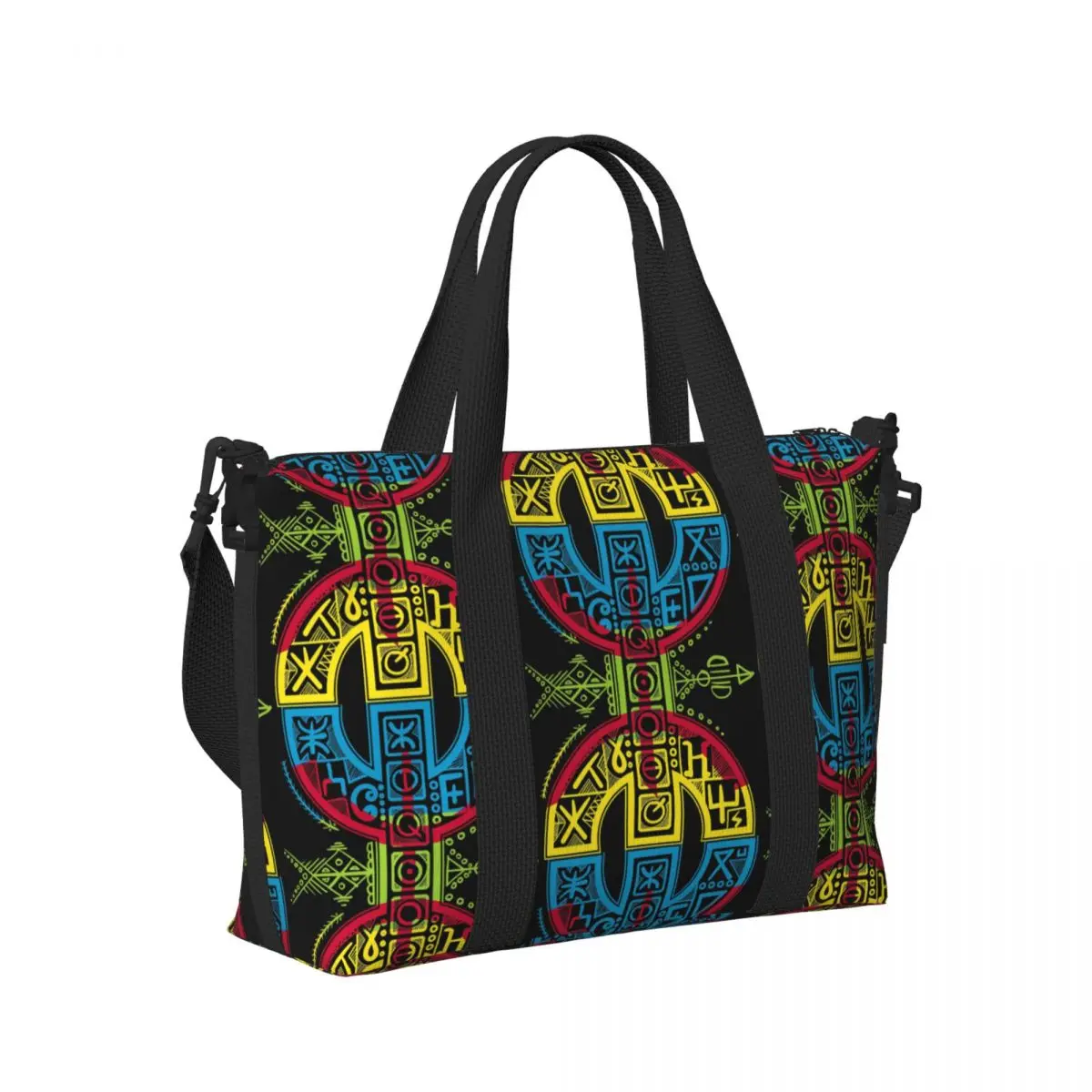 

Большая пляжная дорожная сумка Kabyle Bohemia Amazigh Berber, большая вместительная сумка-тоут для спортзала, спортивная женская дорожная сумка для покупок