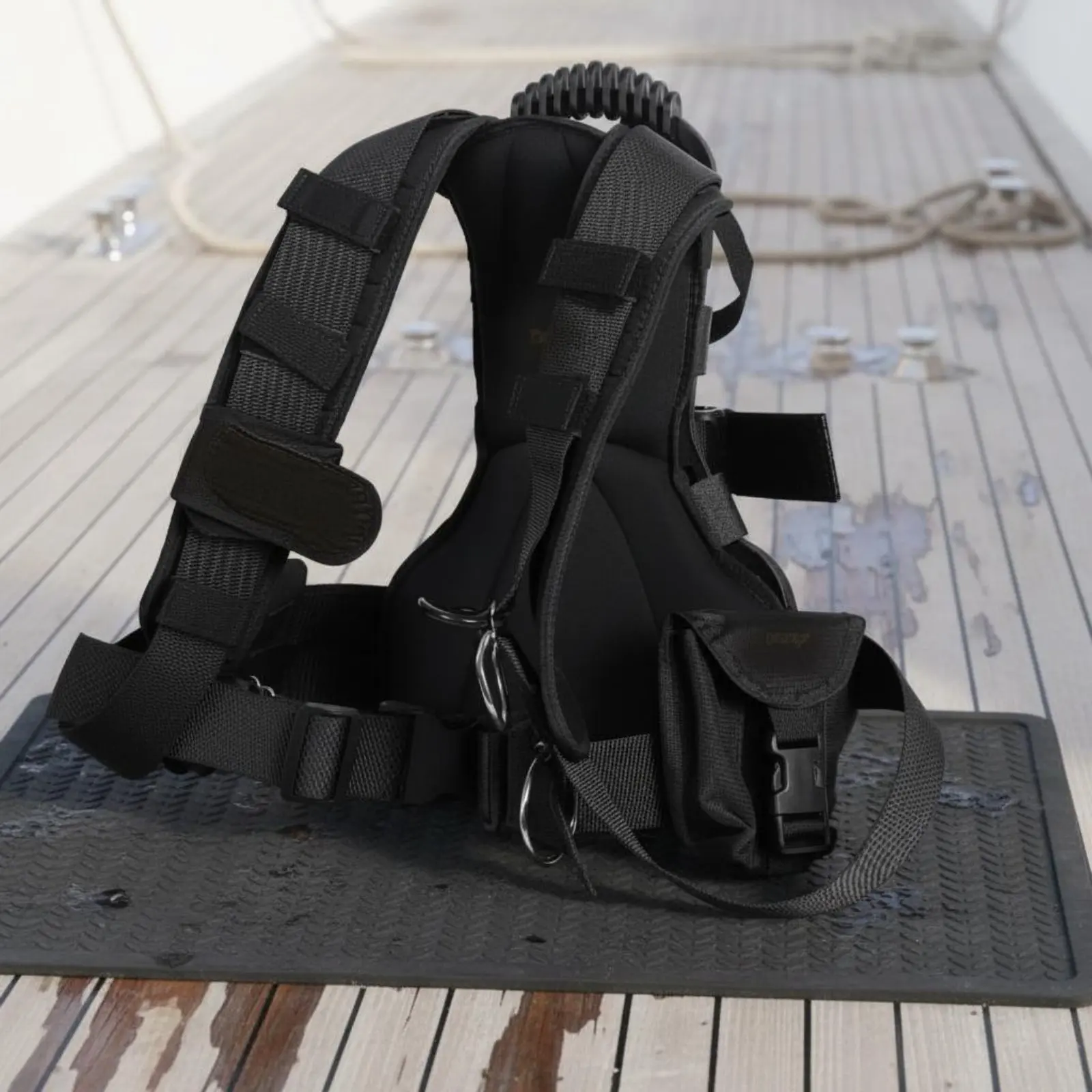 

Double Shoulder Cylinder Harness Wear Resistant Diving Cylinder Backpack BCD Backplate Multi Hole Design Diving Gear Lightweight