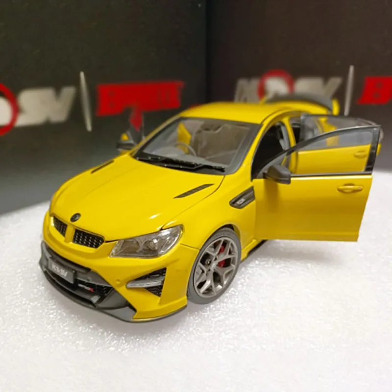 （No certificate）1:18 Scale Holden HSV GTSR HERON Yellow Alloy Simulation Sedan Model Classic Adult Hobby Collection Gift Display