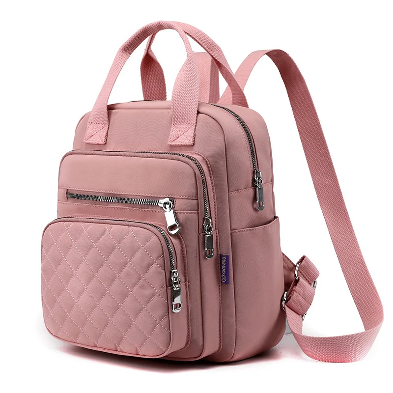 Mochila de nylon impermeável para mulheres, Bolsa de viagem para menina, Bolsa de ombro feminina, Senhora Mochila, Grande Capacidade, Moda