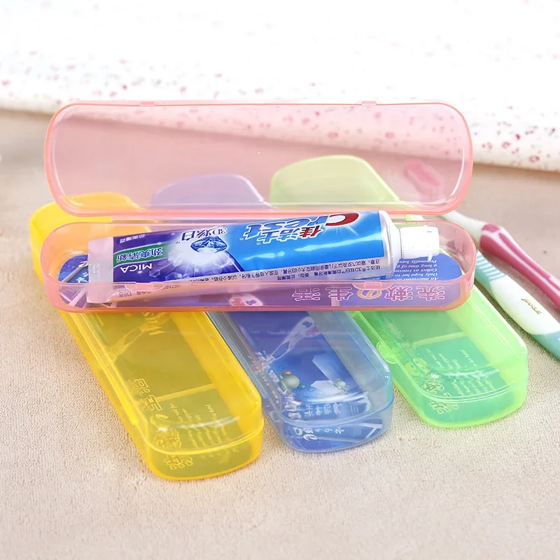 Storage Box Travel Toothbrush Storage Case Toothpaste Bucket Transparent Multifunctional Toothpaste Toothbrush Organizer Box