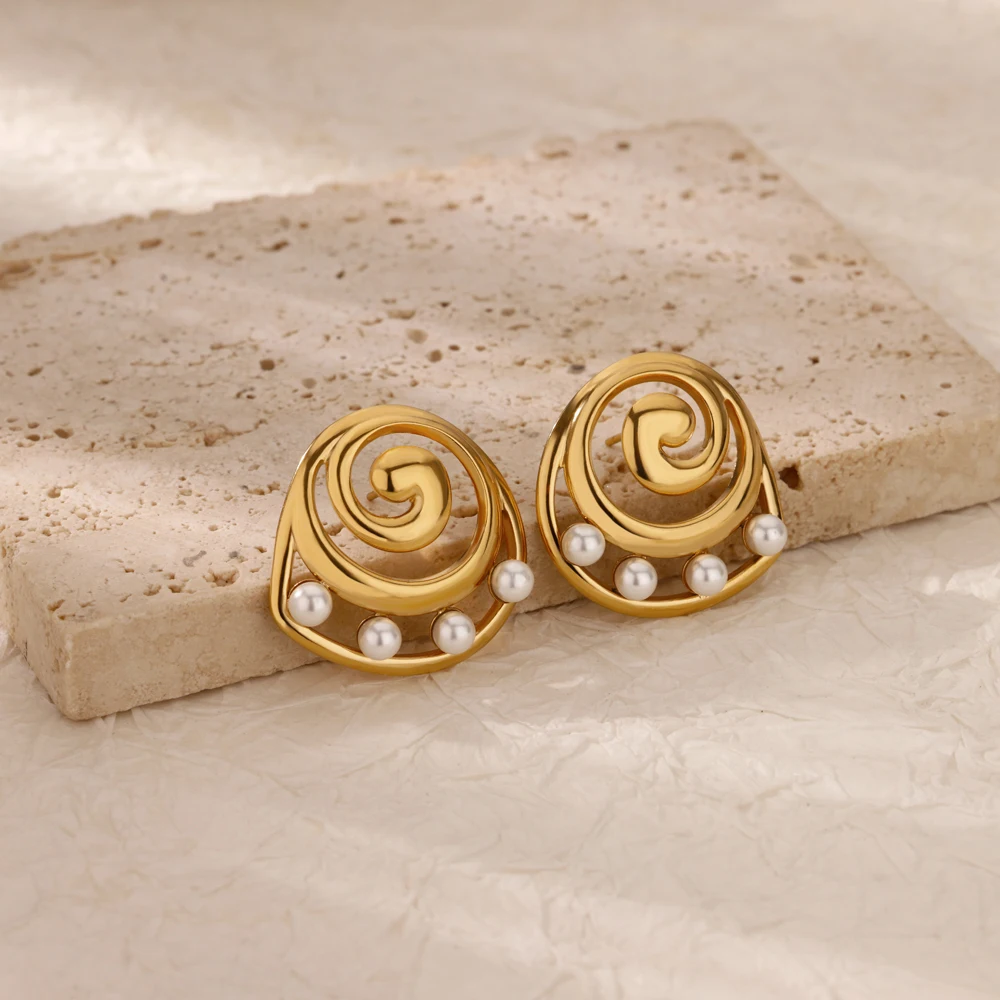 Thread Pearl Earrin… - image