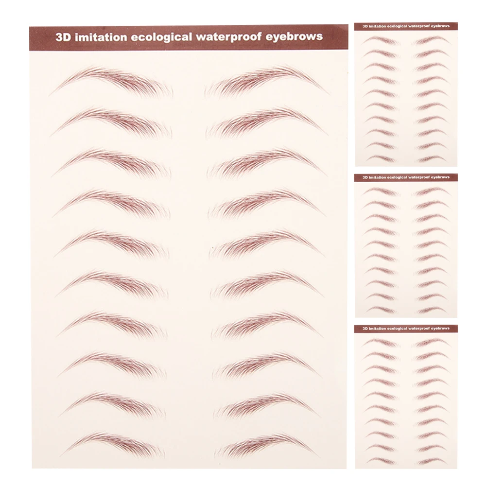 

Realistic Waterproof Eyebrow Stickers Hair-Like Sweatproof 3D Transfer Stickers Adhesive Brow Replacement Makeup Tool For