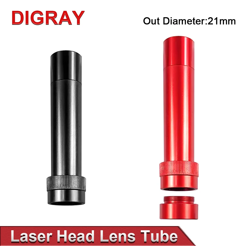 DIGRAY Co2 Lens Tube Outer Diameter 21mm for Lens Dia.20mm F50.8/63.5mm for Laser Cutting and Engraving Machine.