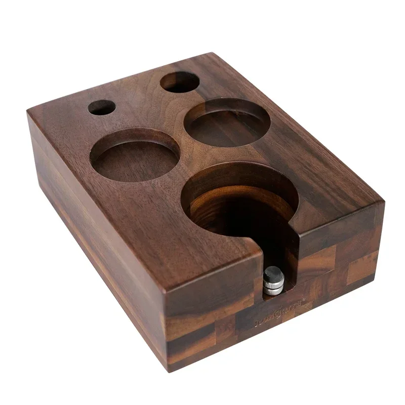 Walnut Wood Espresso Coffee Tamper Stand Portafilters Distributor Tool Holder Barista Tool Wholesale