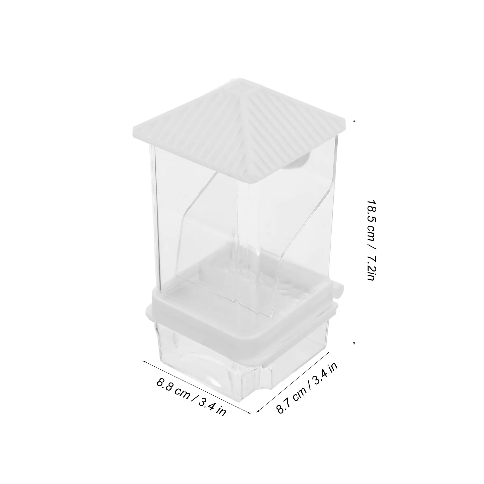 Automatic No-Spill Bird Feeder Plastic Parrot Feeding Dish Budgie Lovebird Anti-Spill Food Box for Home and Pet Birds view 3