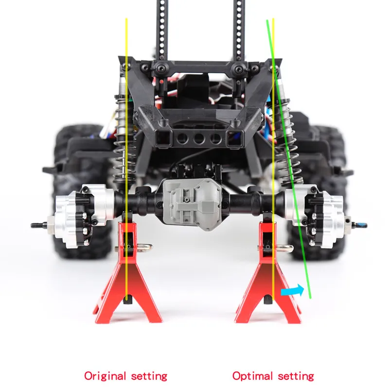 Eje trasero mecanizado CNC de aluminio c-hub con soporte de amortiguador inferior (2 piezas) para Traxxas TRX4 8256