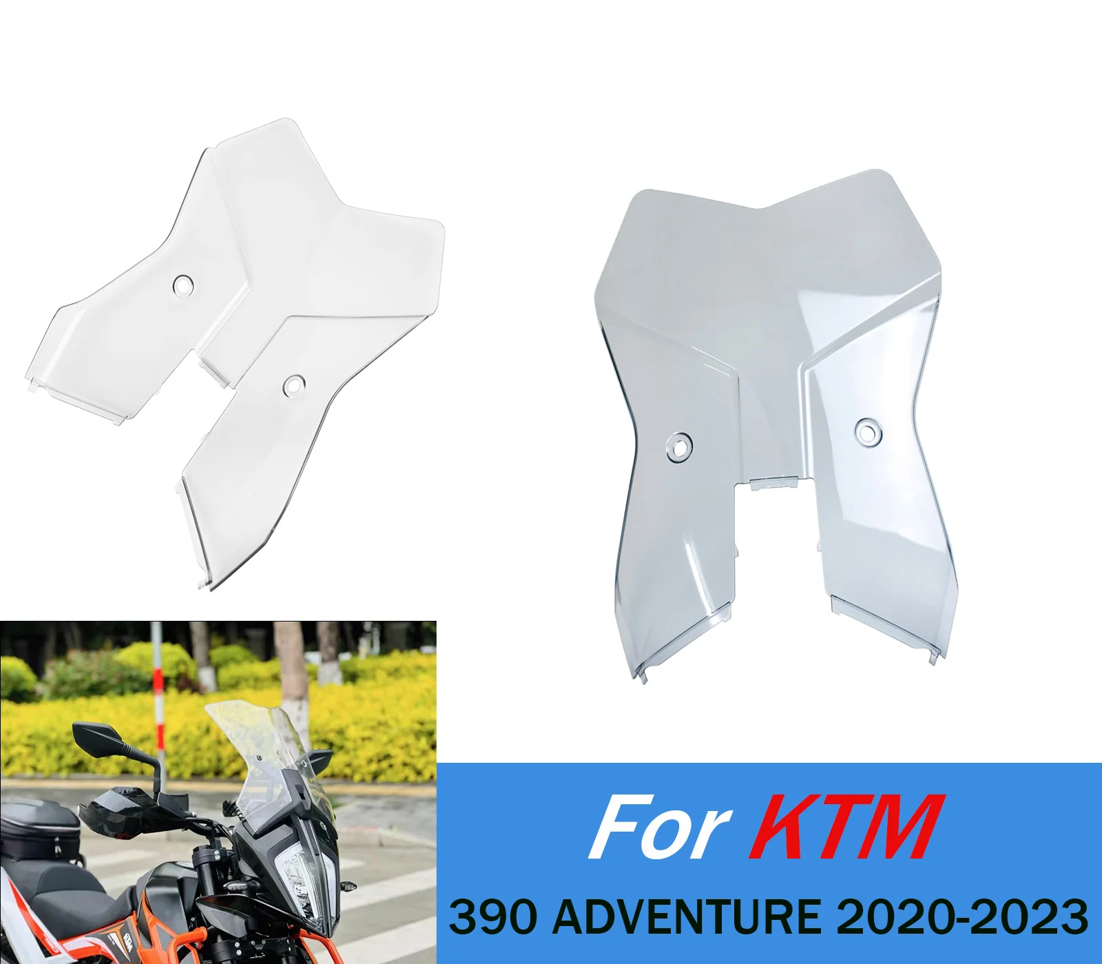

390 Adv Windshield Windscreen For KTM 390Adv Adventure SW 2019-2023 2022 Motorcycle Air Wind Deflectors Front Screen Shield