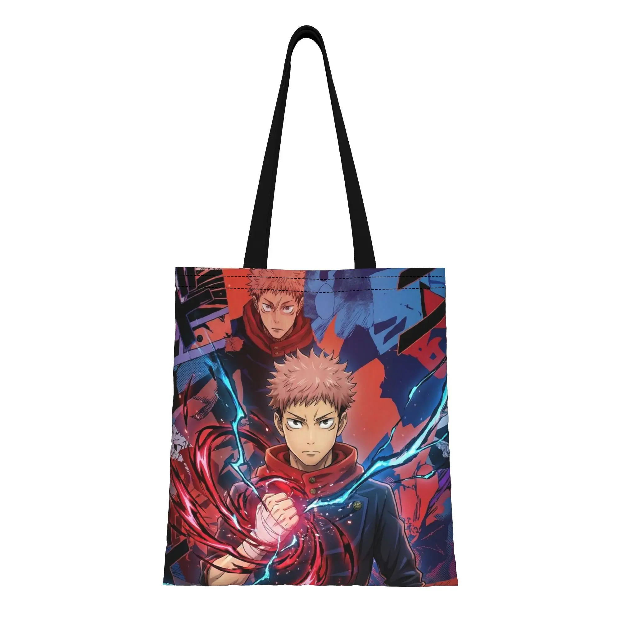 Back to school season Yuji Itadori (18) Jujutsu Kaisen Canvas Tote Bag Perfect for Grocery Women's Top-Handle Bags