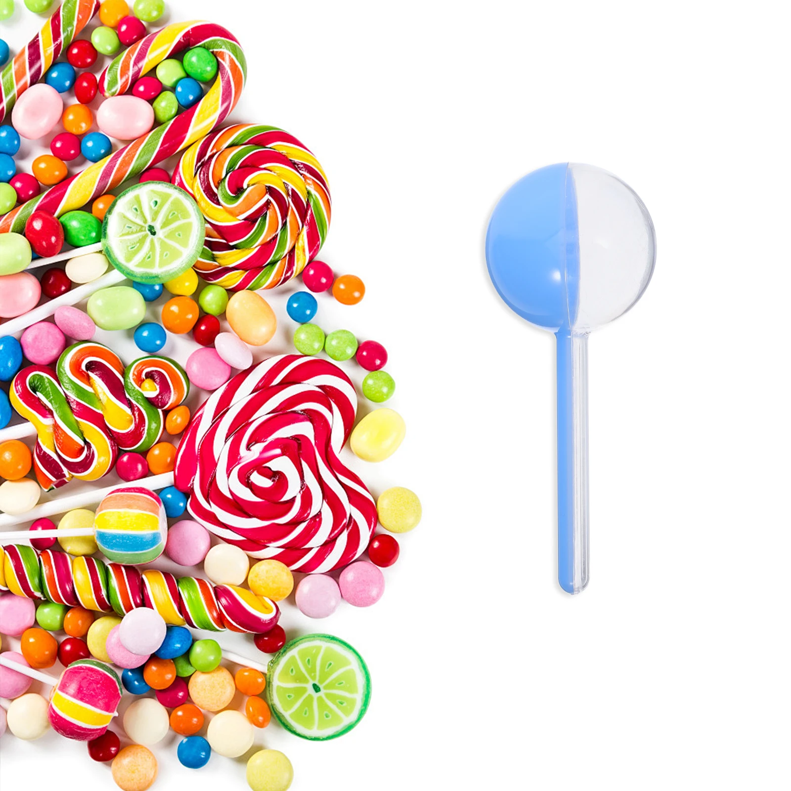 

12pcs Clear Round Candy Box Lollipop Packaging Holder Plastic Chocolate Storage Container For Birthday Holiday Party Favors Gift