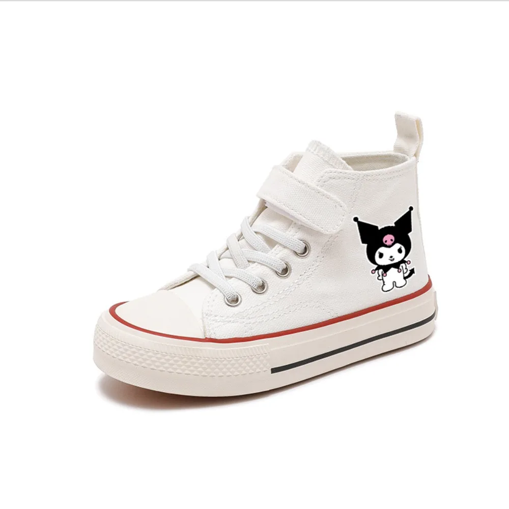 

Sport Girl High-top Kuromi Cartoon Girl Kid Canvas All Seasons Disney Casual comfort Shoes Children Print Boy Tennis Shoes