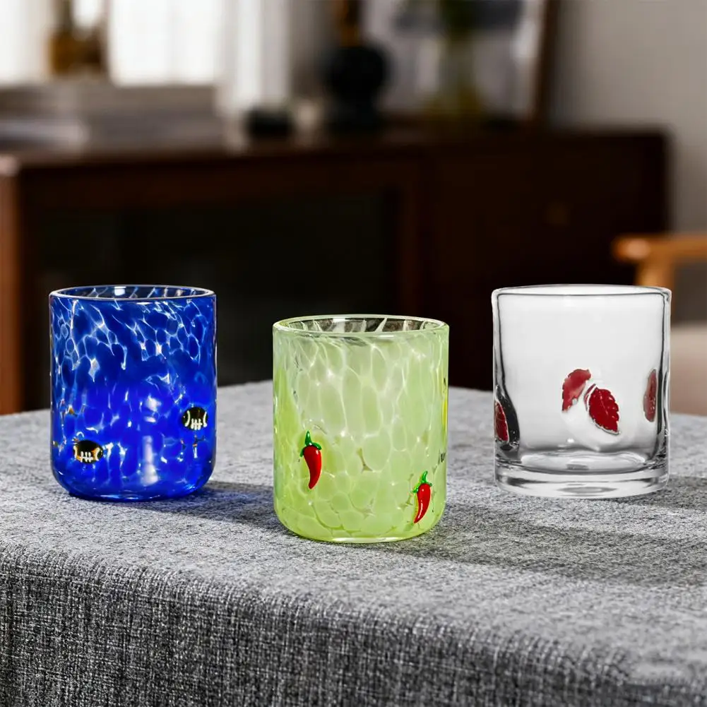 

Glass Holiday Themed Cup Glass Drinkware Festive Christmas Stemless Drinking Glasses Set Holiday for Parties for Christmas