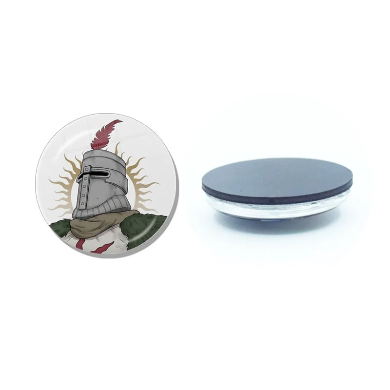 Game D-Dark S-Souls Fridge Magnet 30MM Glass Cabochon Magnetic Refrigerator Stickers Note Holder Home Decor Gift