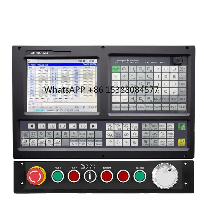 

AS GSK Panel 4 Axis Cnc Milling Controller With ATC+PLC Support Auto Tool Sette for CNC Drilling Controller Control System Kit
