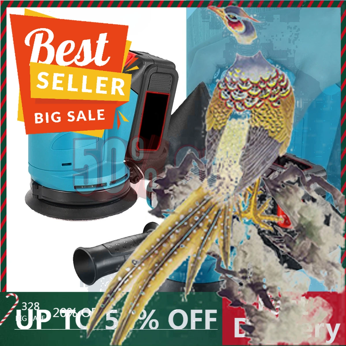 

【Fast Delivery】Brushed/Brushless Cordless Orbital Sander Wood Grinder Polishing Electric Grinding Woodworking Grind For Makita 1