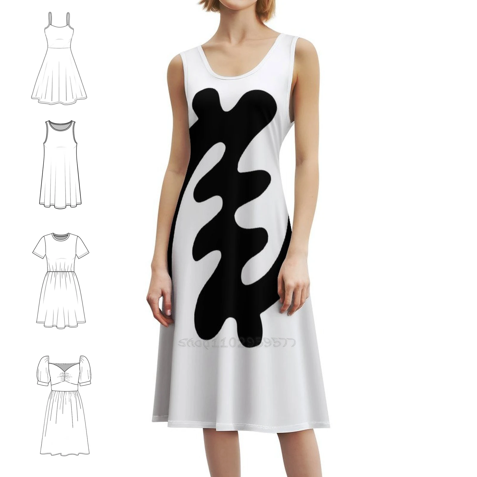 Gye Nyame Afrocentric Design African Adinkra Symbol Women's Hip Hop Streetwear Dress Graphic Print Party Club Wear Gye Nyame