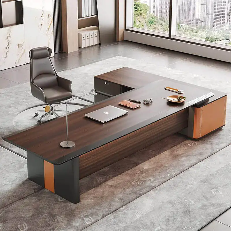 *Executive Wood Desk Luxury  High-end Feel Modern Desk Stylish Simplicity Executive  Manager Office Desk