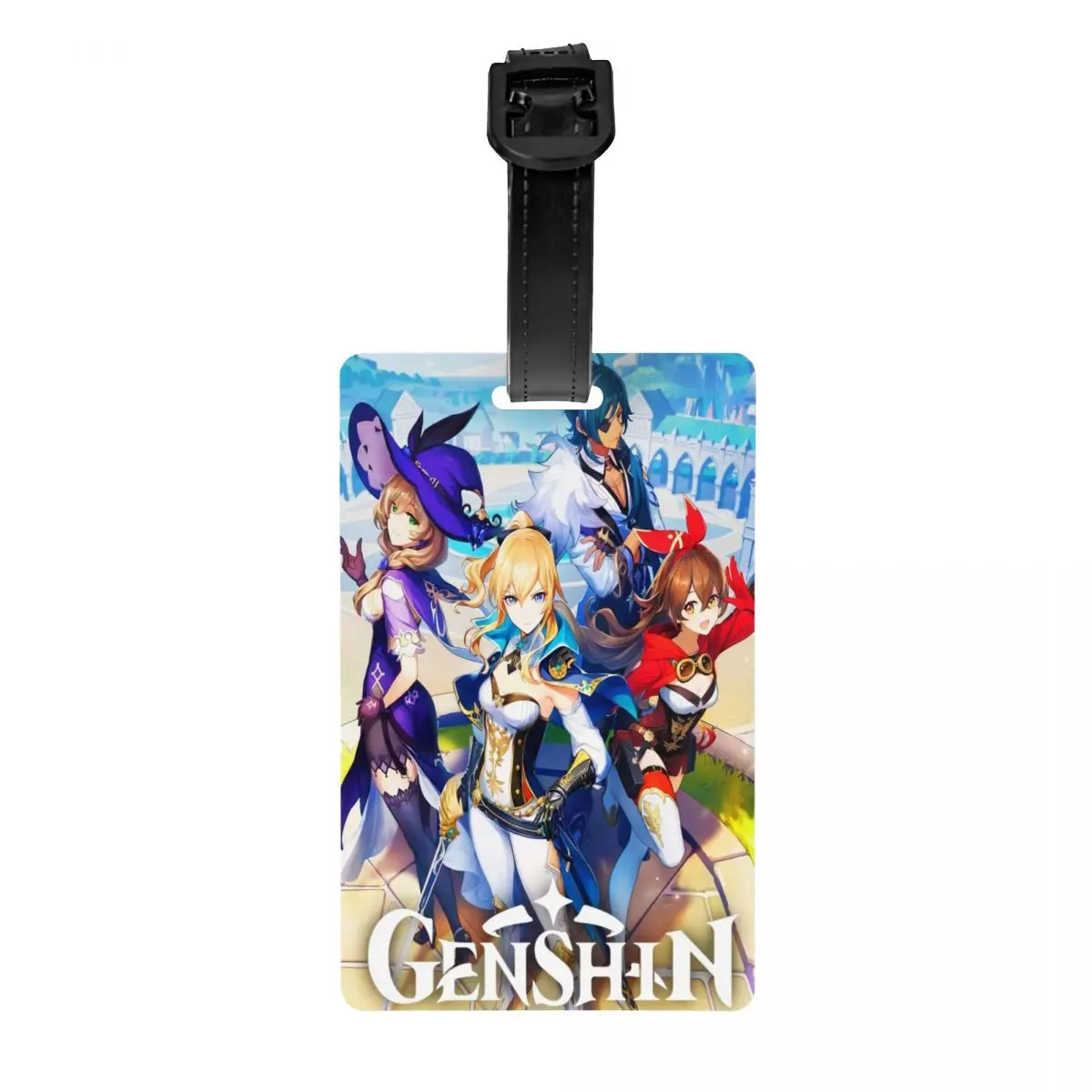 Custom Anime Genshins Impacts Luggage Tag Manga Kawaii Travel Bag Suitcase Privacy Cover ID Label