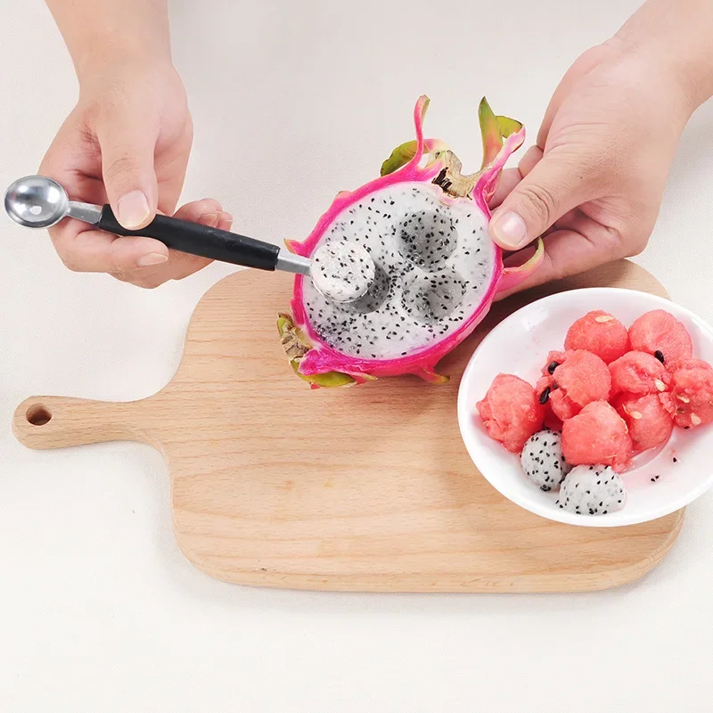 

Kitchen Gadgets Double-Headed Multi-purpose Stainless Steel Watermelon Digger Fruit Spoon Digging Ball Spoon Kitchen Accessories