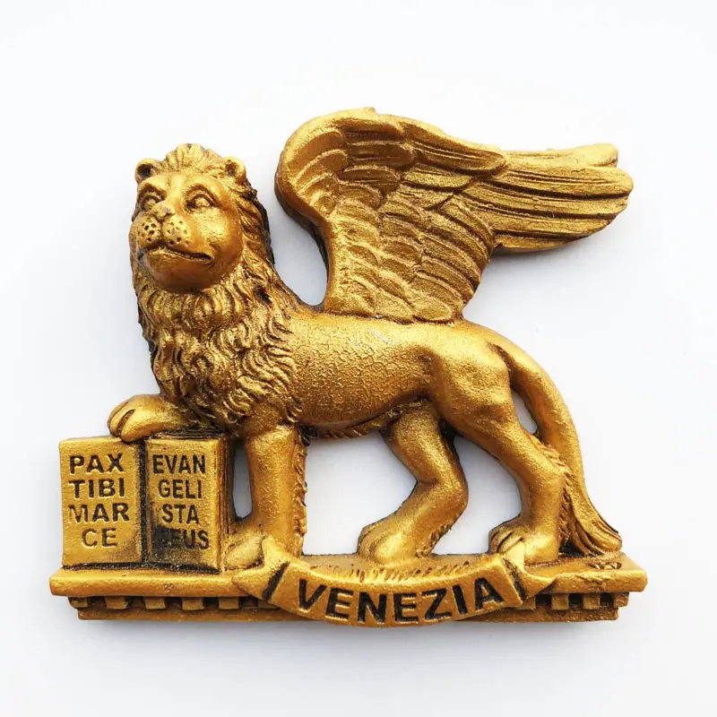 

Italian Water City Venice Landmark Flying Lion Statue Travel Memorial Decoration Crafts Gift Magnet Refrigerator Sticker