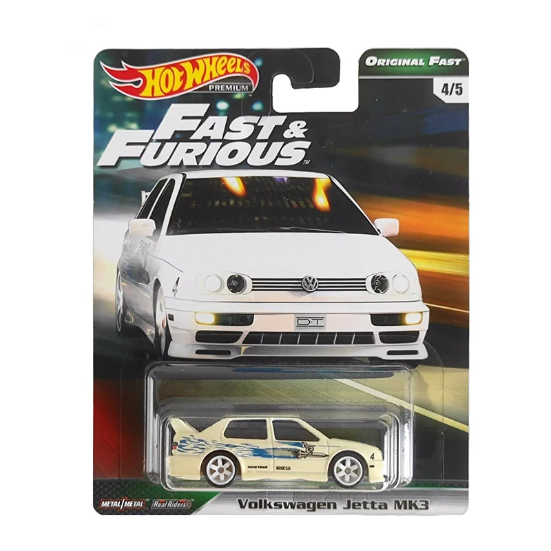 Hot Wheels Fast & Furious Volkswagen Jetta MK3 White Original Fast 1/64 Diecast Alloy Collection Model Car Toy