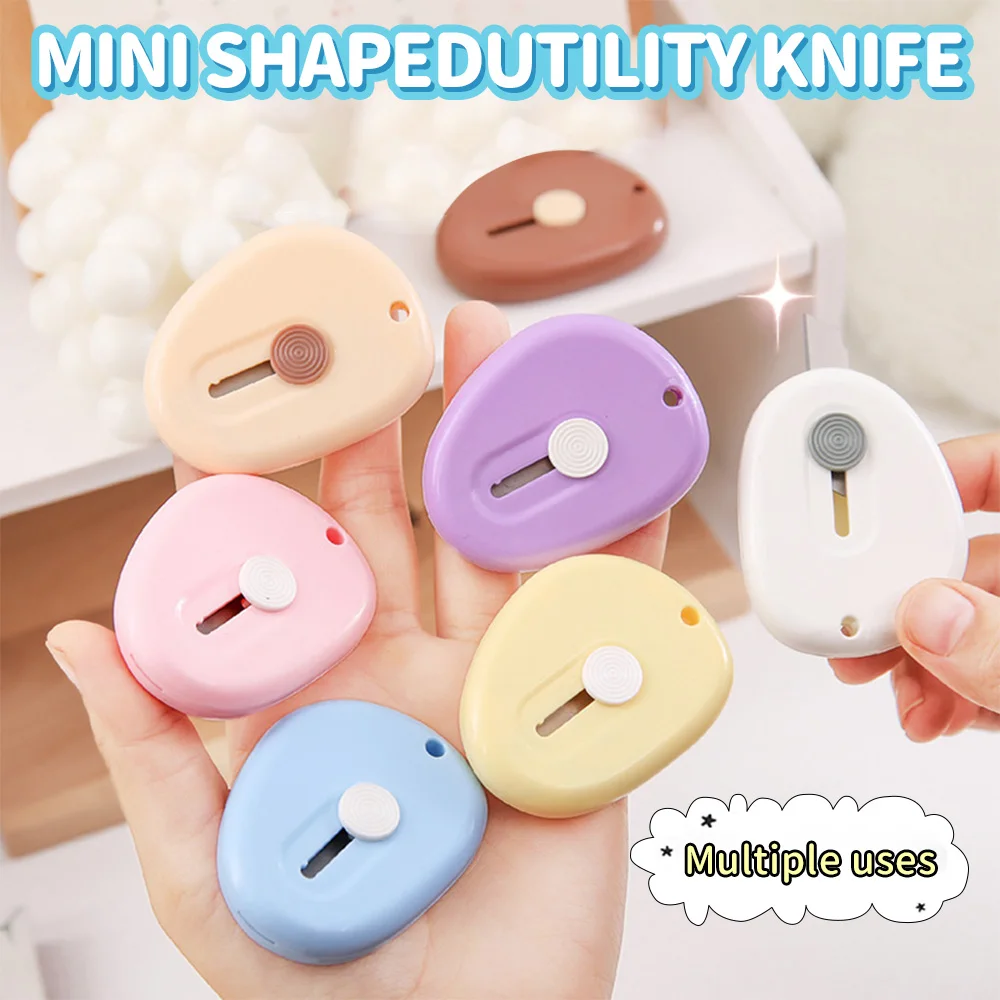 1pc Cute Mini Utility Knife Portable Small Candy Color Utility Knife Handmade Knife Quick Knife Retractable Small Knife