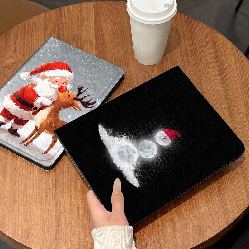

Cartoon Snowman Red Hat Gift Tablet Case For Lenovo Xiaoxin Legion Pad Tab Pro GT Y700 Gen4 2 11 P11 M10 K10 3rd Plus Gen